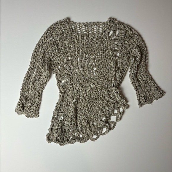 Boho Asymmetrical Crochet Tempo Paris Top - Picture 9 of 9